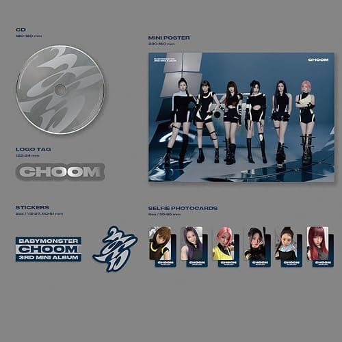 CHOOM 3rd Mini Album Metallic Ver. Mini Poster Cover + Stickers + Photobook + Logo Tag + 4 Extra Photocards Official K-POP Sealed Album thumbnail 4