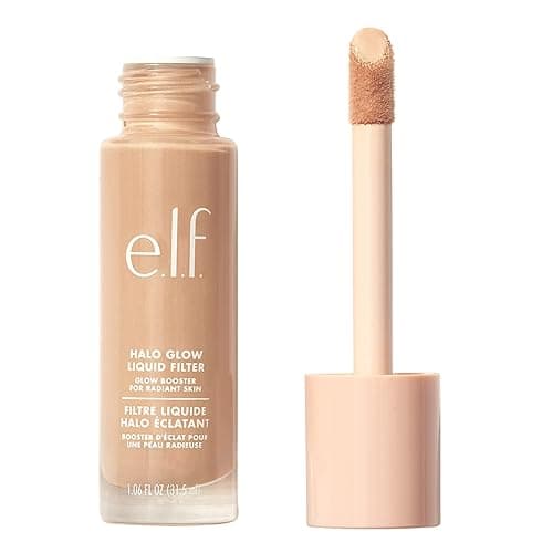 e.l.f. Halo Glow Liquid Filter, Complexion Booster For A Glowing, Soft-Focus Look, Infused With Hyaluronic Acid, Vegan & Cruelty-Free, 3 Light/Medium - 1.06 Fl Oz (Pack of 1) - 3 Light/Medium