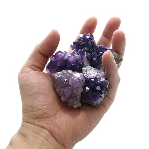 Namzi Raw Amethyst Stones and Crystals Rock, Natural Amathesis Crystal Clusters, Geodes with Crystals, Cuarzo Amatista Original, Real Amethyst Crystals Geode, Gemstones, Healing Crystals(0.11Lb) thumbnail 5