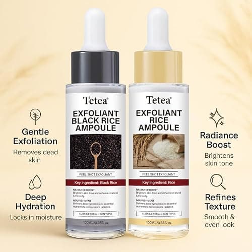 Peel Shot Glow Rice Ampoule Duo – 2 PCS White & Black Rice Facial Serum | Lightweight Hydrating Formula for All Skin | 3.38 Fl Oz Each thumbnail 4