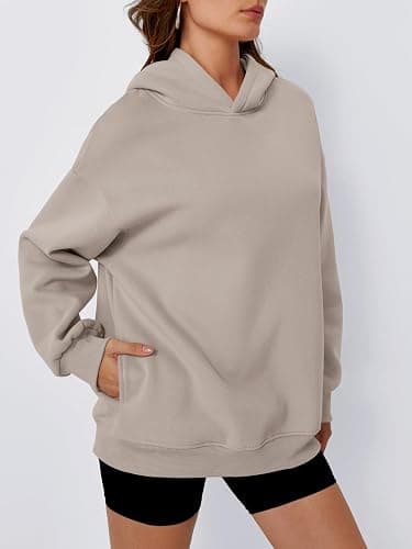Trendy Queen Womens Oversized Hoodies Comfy Sweatshirts Fall Fashion 2025 Outfits Casual Tops Fleece Clothes with Pockets thumbnail 4