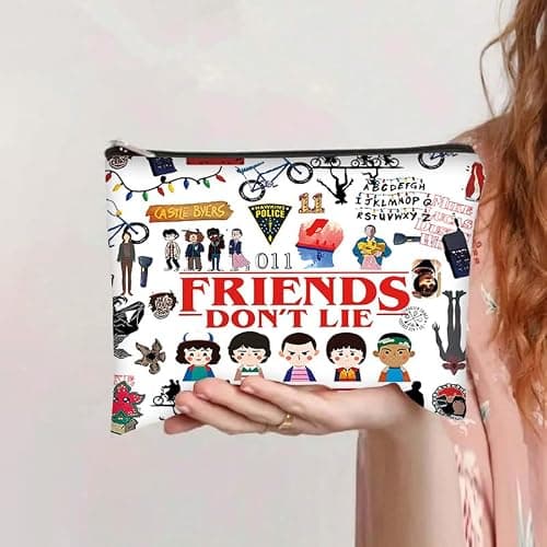 Niarezom Stranger TV Makeup Bag, Movie Theme Cosmetic Bag, Perfect Birthday, Christmas, Anniversary, Graduation Gifts for Bestie, Sister, Friends, Movie Fans thumbnail 4