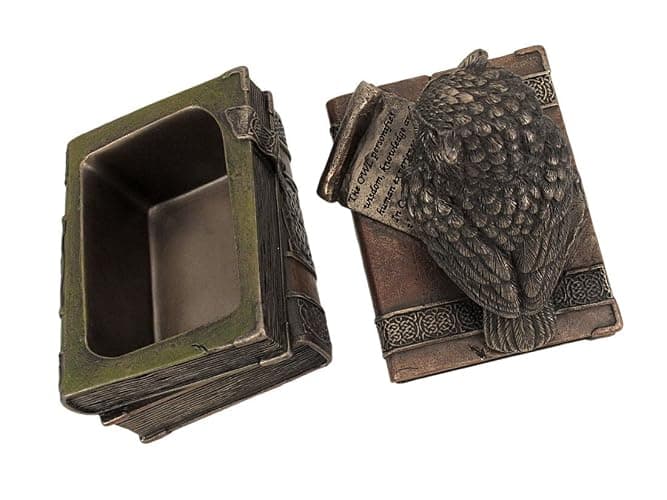 Veronese Design Bronzed Finish Wise Old Owl Trinket Box thumbnail 5