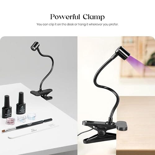 Beetles UV Nail Lamp for Gel Polish Mini LED Light with Clamp for Nail Art Design Fingernail Extension Quicky-Dry Curing Lamp for Techs Manicure Salon DIY at Home thumbnail 5