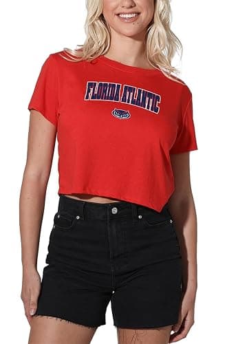 Campus Lab Florida Atlantic University Arch Logo Secondary Women's Apparel Crop Top T-Shirt - Image 1