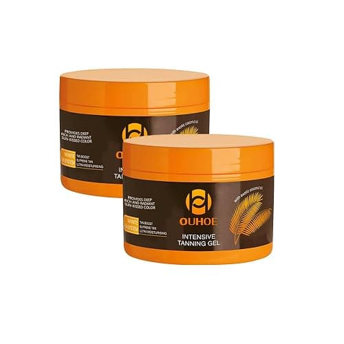 Brown Tanning Gel Tanning Cream,Tanning Accelerator Cream, Soft Brown Intensive Tanning Luxe Gel,Tanning Luxe Gel, Tanning Cream for Sunbeds & Outdoor Sun 150g*2PCS - Image 1