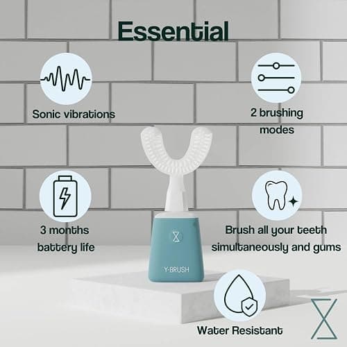 Y-Brush New 2025 Essential - Sonic Electric Toothbrush - 3 Months Battery Life with USB-C - 2 Brushing Modes - Clinically Proven - Adult thumbnail 7