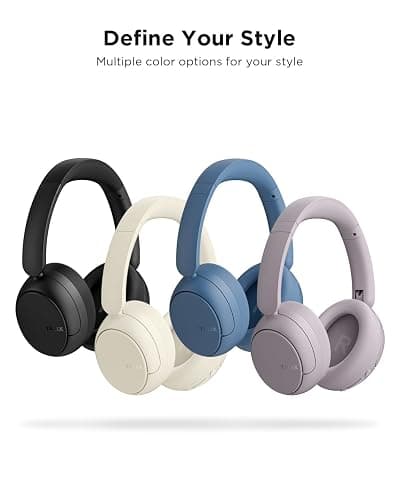 TALIX H30 Hybrid Active Noise Cancelling Headphones, 110H Playtime Hi-Res Audio Bluetooth 6.0 Wireless Over Ear ANC Headphones for Commute/Workout/Gym (Purple) thumbnail 8