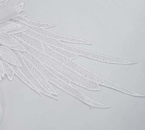 Nite closet Lolita Headband Cross White Bow for Women Wing Hair Accessory Gothic Headpieces (White) thumbnail 4