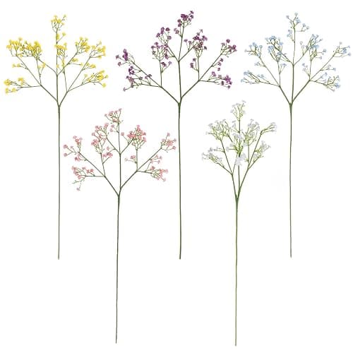 DEEMEI 15 PCS Babys Breath Artificial Flowers Fake Babys Breath Flowers Artificial Bulk Gypsophila Bouquets Real Touch Faux Flowers for Wedding Floral Arrangement Party Home Decoration thumbnail 6