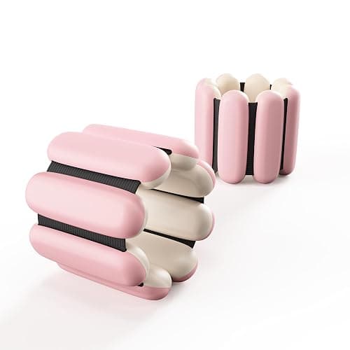 Ankle weights for women wrist weight: Adjustable ankle & wrist weights 2lbs(1lb each) for Pilates & Yoga exercise - Hand & Leg weights for women at home thumbnail 6