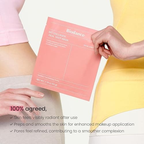 BIODANCE Bio-Collagen Real Deep Mask, Hydrating Overnight Hydrogel Mask, Pore Minimizing, Plumping, Elasticity Improvement, Korean Skin Care, Gifts for Women | 1.19oz(34g) x 16ea thumbnail 6