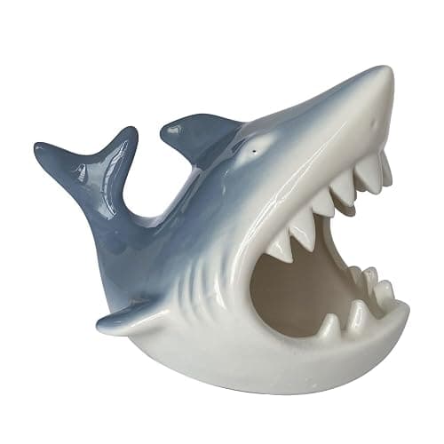 Shark Shaped Ceramic Bowl, Cute Ocean-Themed Storage Container, Versatile Organizer for Jewelry, Candy, Snacks - Image 1