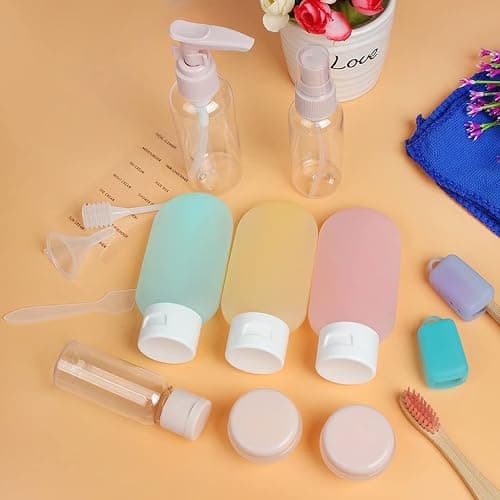 ZTMY Travel Bottles Set for Toiletries,15PCS Travel Accessories Leakproof Squeezable Travel Bottles Refillable Containers Kit Empty Containers with Bags for Cosmetic Shampoo Lotion Liquids thumbnail 6
