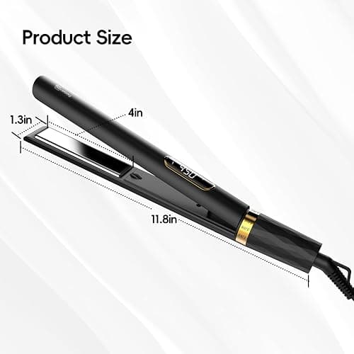 Nicebay 1” Titanium Flat Iron, Fast Heating Hair Straightener & Curler,with 5 Temp Settings, Negative Ion Technology,Travel-Friendly, Smooth Salon Design thumbnail 8