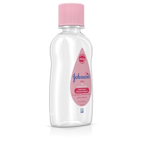 Johnson's Baby Oil, Hypoallergenic, 3 fl oz | Pure Mineral Oil to Prevent Moisture Loss for Newborn, Kids, and Adults, Gentle and Soothing Baby Massage Oil thumbnail 3