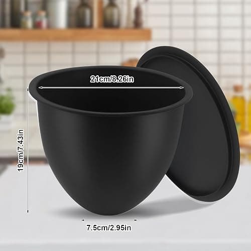 Silicone Liners for 5 Qt Tilt-Head Mixers, Mixer Bowl Accessories and Attachments for Baking and Cooking, Replacement Mixer Bowls (Black, 1 Pcs) thumbnail 3