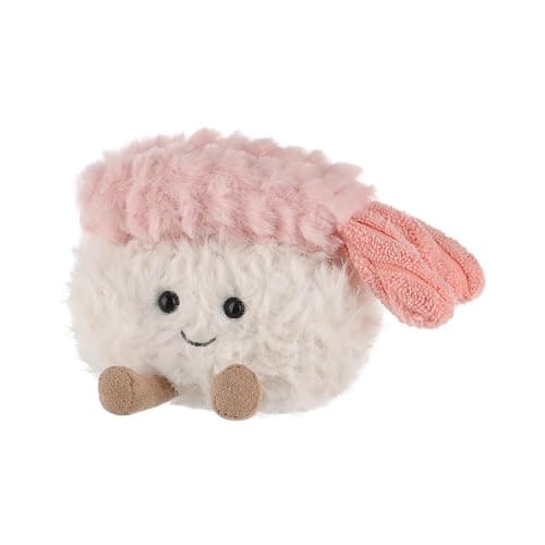 Apricot Lamb Shrimp Sushi food Plush Stuffed Animals for Kids, Soft Cute Plush Toys for Baby Girl and Boy, Fluffy Sushi - Image 1