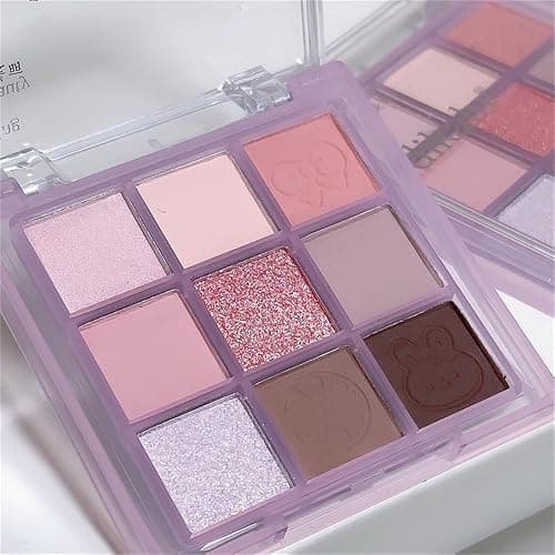 GHFCZOO 9-Color Glitter & Pastel Eyeshadow Palette - Long-Lasting, Creamy, Waterproof, for All Ages (20#) thumbnail 2
