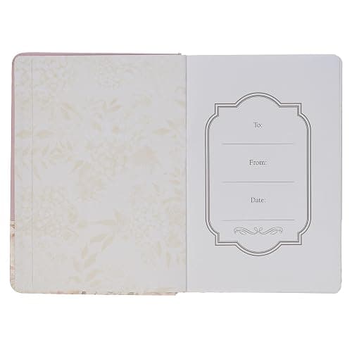 Christian Art Gifts Classic Journal w/Pen Holder & Elastic Closure, Done in Love - 1 Corinthians 16:14 Bible Verse, Inspirational Scripture Notebook w/Ribbon Marker, 336 Lined Pages, Pink Florals thumbnail 3