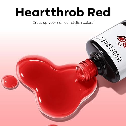 modelones Red Jelly Gel Nail Polish Translucent Gel Polish Christmas Red Neutral Sheer Nails Soak Off LED Nail Lamp Manicure Salon Gift 15 ML thumbnail 7