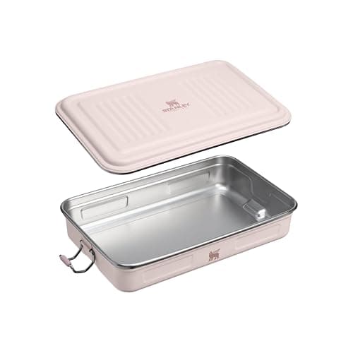 STANLEY 1913 The Useful Classic Box 1.2 L - Lavable au lave-vaisselle - Boîte à lunch en acier inoxydable - Boîte à sandwich empilable - Sans BPA - Fermeture sécurisée - Rose Quartz thumbnail 9
