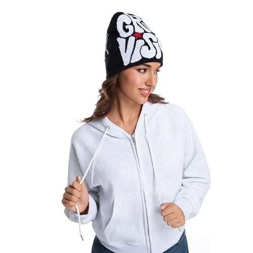 2THESTARS Y2K Beanie for Men Women Knitted Hat Winter Cap Gothic Spider Design Warm Casual Skullies Cold Weather Knit Outdoor thumbnail 3