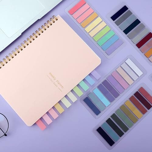2000 Pezzi Segnapagina, 10 Stili Schede Note Adesive Adesivi Colorati Indice Sticky Notes per Ufficio Scuola Segnapagina Pennarello Appiccicoso (Multicolore) thumbnail 6