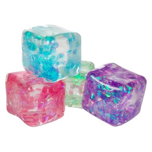 Toi-Toys Glitter stress ball squeeze cube toy anti-stress - Image 1