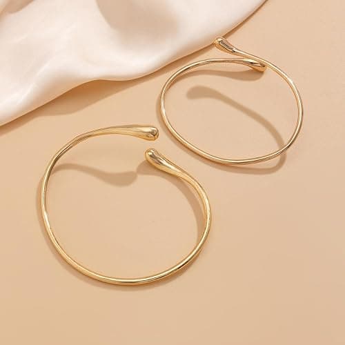 Lyfange Gold Arm Cuff for Women Upper Arm Cuff Bracelet Set Adjustable Armband Bangle Bracelet Boho Coil Arm Cuffs 3pcs 4pcs Arm Cuff Jewelry thumbnail 6