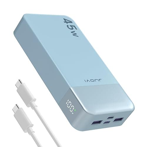 JUOVI J2621 Power Bank Portable Charger,20000mAh 45W PD3.0 QC 4.0 Fast Charging Battery Pack with LED Display,2 USB-C,2 USB-A for iPhone Tablet MacBook - Image 1