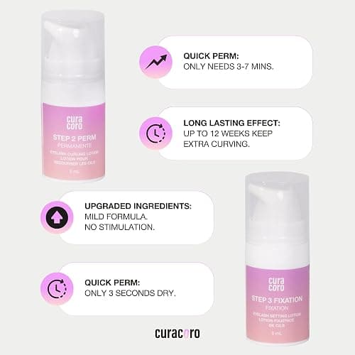 Curacoro Lash Lift Kit - Professional Eyelash Perm Kit, Semi-Permanent Lash Curling, Nourishing Collagen, Hygiene Safe & Easy to Clean, All-in-One for Professional Use thumbnail 6