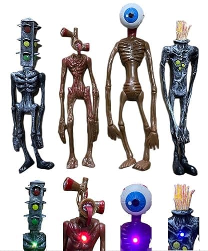POPRORE 4 PCS Siren Head Action Figure Monster Siren Head Horror Models (Series-E) - Image 1