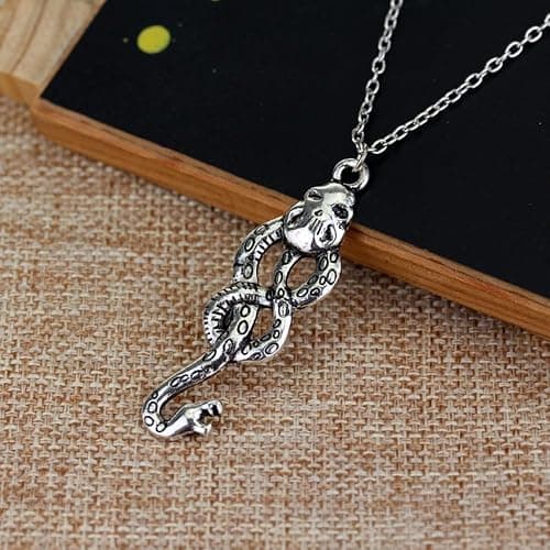 OfficialOtaku Death Eater Dark Mark Snake Symbol Pendant Chain Necklace thumbnail 3