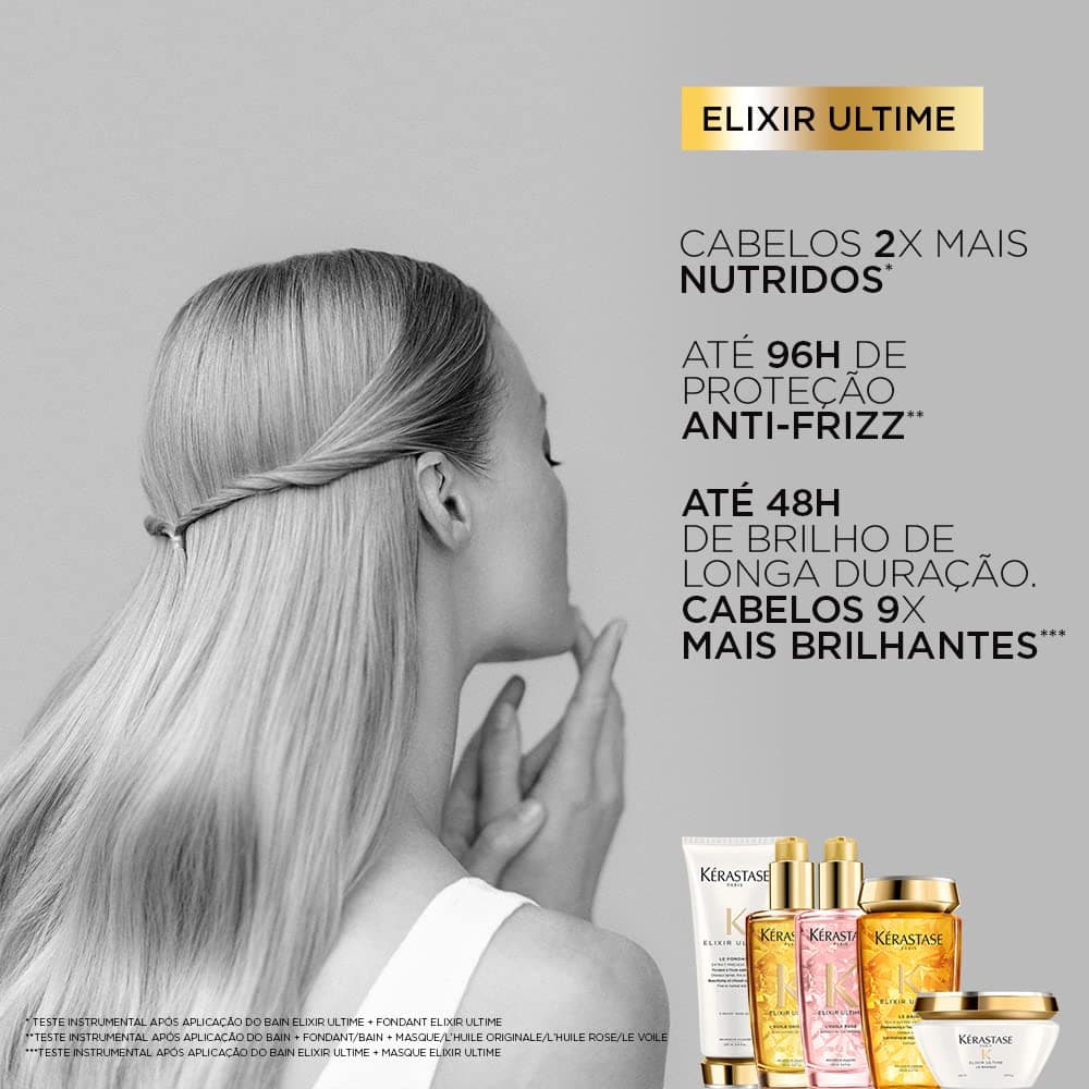 KERASTASE Kérastase Máscara Elixir Ultime Masque Le Masque Todos Os Tipos De Cabelos Nutrição Brilho Mix De 4 Óleos Preciosos 200 Ml thumbnail 5