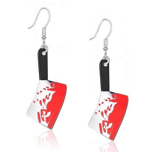 Halloween Ohrringe, Blutiges Ohrringe, Lustige Geschenke Earrings, Damen Hexen Kostüm Vampir Schmuck Accessoires, für Mädchen und Frauen Halloween Partys, Karneval, Rollenspiele - Image 1