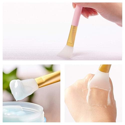 Cuttte 4pcs Silicone Face Mask Applicators, Flexible Facial Mud Masks Applicator, Hairless Moisturizers Tools, Soft Facial Brushes for Mud, Clay, Charcoal thumbnail 3