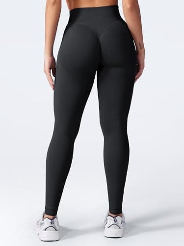 VOYJOY Women Seamless Impact Leggings Scrunch Workout Leggings Medium Waist Tummy Control Butt Lifting Gym Yoga Pants thumbnail 2