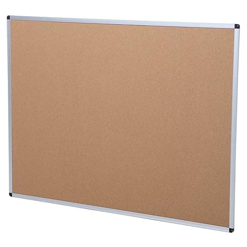 VIZ-PRO Large Cork Bulletin Board, 60 X 48 Inches, Wall-Mounted Corkboard with Silver Aluminium Frame for School, Office, and Home 5' X 4' thumbnail 5