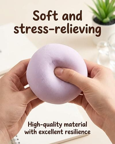 Coconut Oil Stress Ball Crunchy Squishy Sand Vacuum Filled Grape Squishies Balls Stressball Glutinous Fidget Colorful Squeeze Squishys Shapeable Squishied Relief Cheese Snowball Sensory(1.6IN6pcs) thumbnail 7