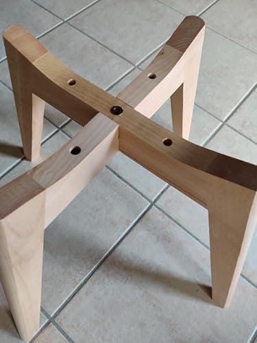 sinlikon Lot de 4 chaises scandinaves, ergonomiques, avec pieds en bois massif et coussin en mousse souple, blanc thumbnail 3