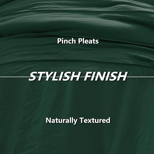 CozyLux Full Size Comforter Sets Emerald Green, 7 Pieces Soft Pinch Pleat Bed in a Bag Full Comforter Set with Sheets, Bed Set with Down Alternative Comforter, Sheets, Pillowcases & Shams thumbnail 4
