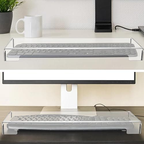 Gadpiparty Clear Acrylic Keyboard Dust Cover Protector for 104-Key Mechanical Keyboards Waterproof Spill Resistant Keyboard Cover for Home Office Use 18.7 X 5.91 Inches thumbnail 9