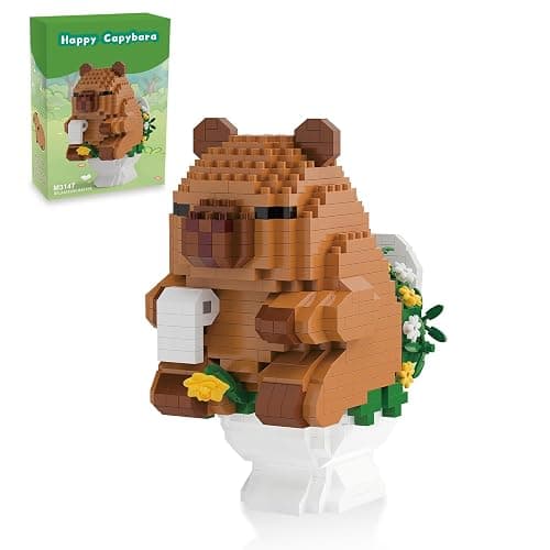 MJDDJA Capy-bara Mini Building Blocks for Kid,Party Favors for Kid 10-14,Micro Blocks Capy-bara Gift for Boys Girls, Gifts for Women or Men (M3147) - Image 1