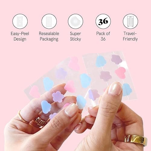 grace & stella Award Winning Pore Strip - Pimple Patches for Face - Hydrocolloid Acne Patches - Absorbs Zits, Reduces Redness - Cute Patches Dermatologist-Tested, Vegan (Multishape, 36 Count) thumbnail 8