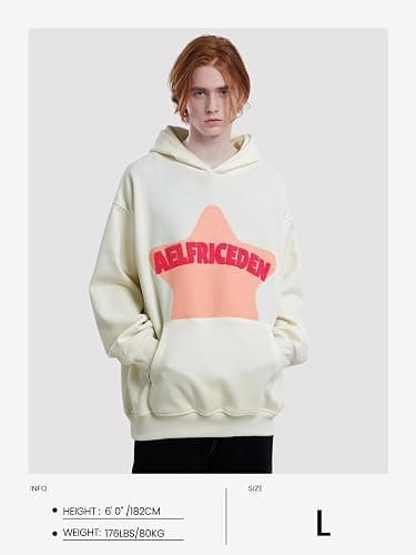 Aelfric Eden Graphic Hoodies for Men Y2K Printed Hoodie Sweatshirt Casual Oversized Long Sleeve Vintage Streetwear Pullover thumbnail 6