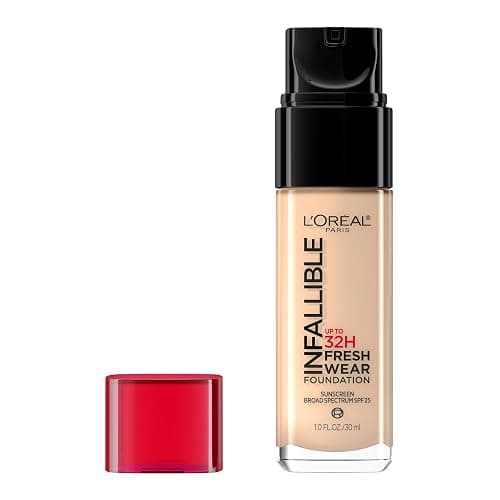 L'Oreal Paris Makeup Infallible Up to 32 Hour Fresh Wear Lightweight Foundation, 410 Ivory, 1 Fl Oz, Packaging May Vary - Image 1