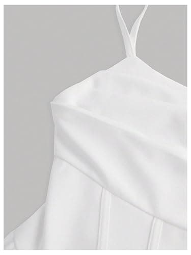 Floerns Girl's Floral Print Sleeveless Ruched Ruffle Hem A Line Cami Short Dress - 10 Years - White Cream thumbnail 3