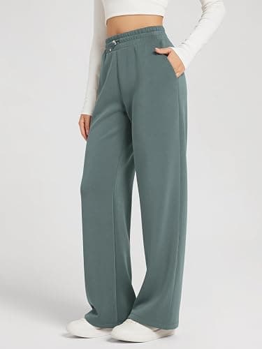 ODODOS Women's Modal Soft Wide Leg Pants with Pockets Adjustable Shockcord High Waist Casual Lounge Pants-27/29/31" Inseam thumbnail 3