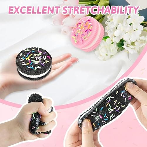 Dreamplay Taba Squishy Fidget Toys, 2 PCS Cookie Taba Squeeze Sensory Fidget Toys Gifts for Autism Person thumbnail 6